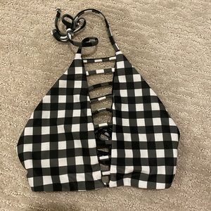 Revolve black and white bikini top